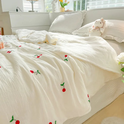 DecorBites™ Double Layer Yarn Summer Quilt: Super Soft Skin-friendly Comforter Blanket