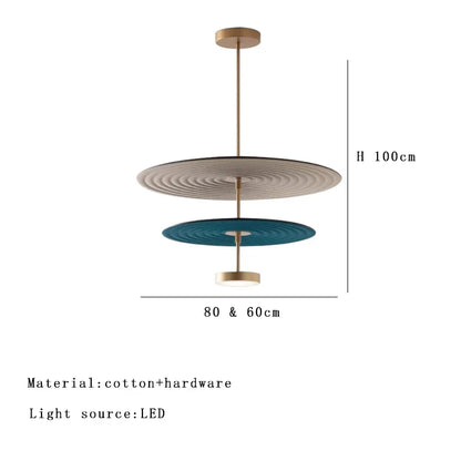 DecorBites™ Cotton Round LED Pendant Lights Green Red Art Decoration Offices Bedrooms