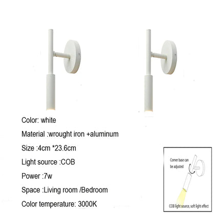 DecorBites™ Adjustable Indoor LED Wall Lamp Spotlight Fixture, Aluminum, Rotatable 350°