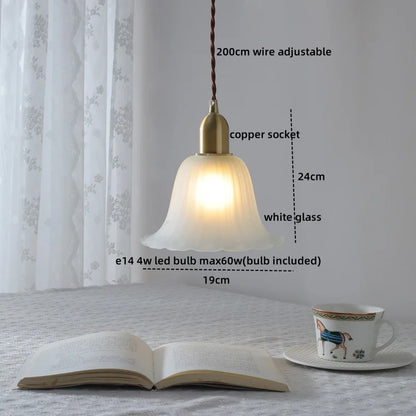 DecorBites™ Clear Glass LED Copper Chandelier Pendant Light for Modern Home Decor.