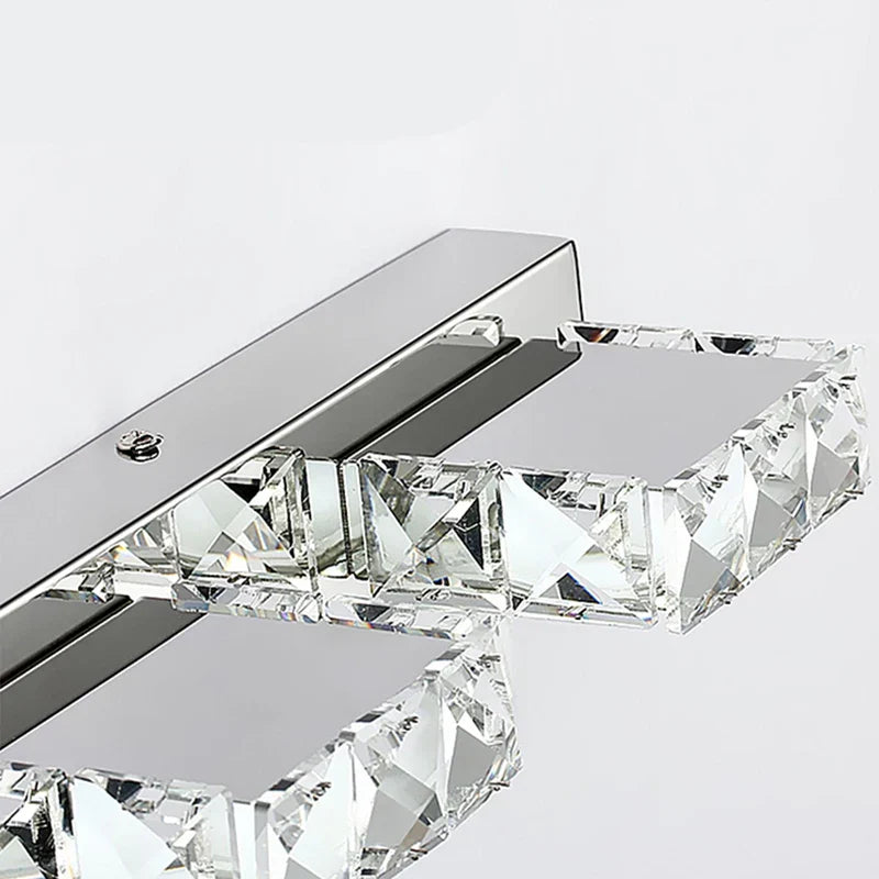 DecorBites™ Crystal LED Mirror Light: Modern Bathroom Wall Sconce Stainless Steel Lighting Fixtures