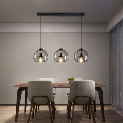 DecorBites™ Glass Pendant Lights: Stylish LED Chandeliers for Dining Room, Kitchen, and Restaurant Tables