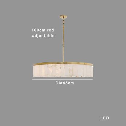 DecorBites™ Gold Marble Ceiling Pendant Light Round Elegant Luxury Hanging Lamp