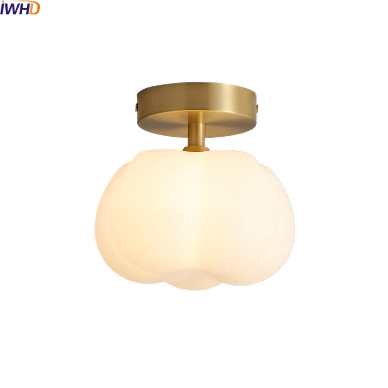DecorBites™ Cotton Shape LED Ceiling Lamp - Cream. Nordic Style, Hallway Balcony Porch Light.
