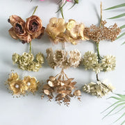 Gold Silk Flower Bundle