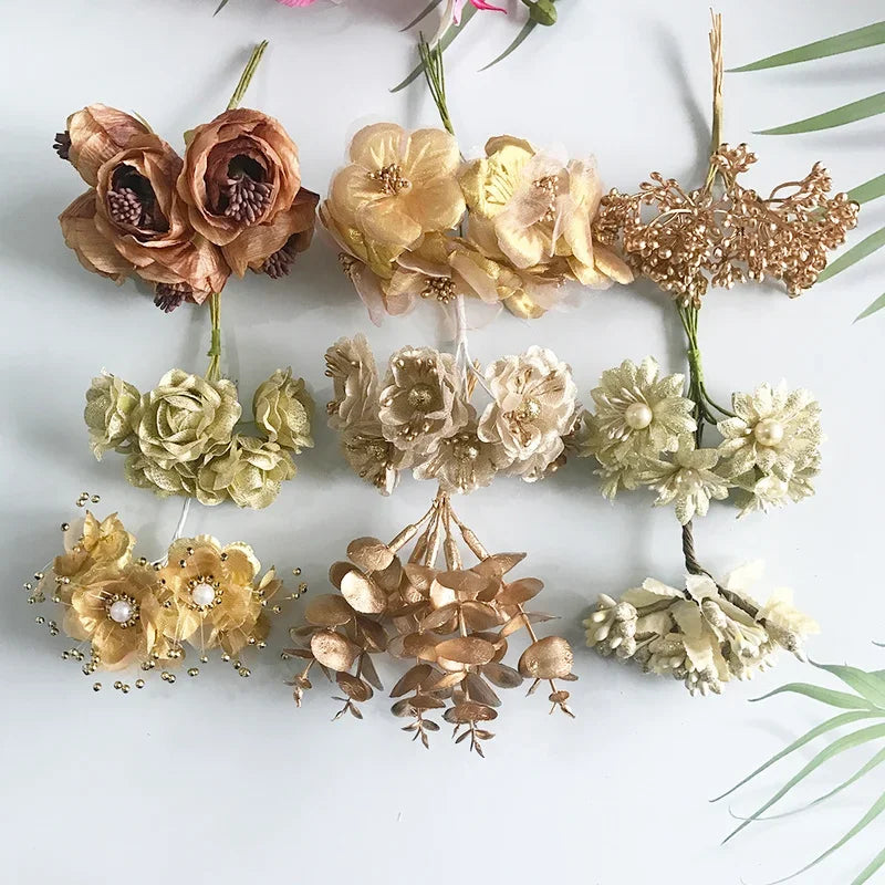 Gold Silk Flower Bundle