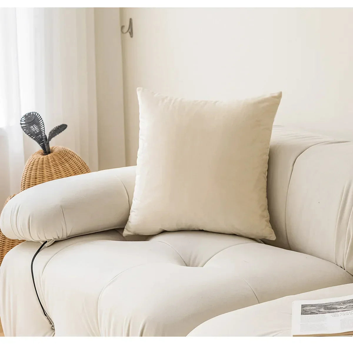 DecorBites™ Knitted Crochet Cushion Cover Black Gray White Nordic Simple Luxury Pillowcase