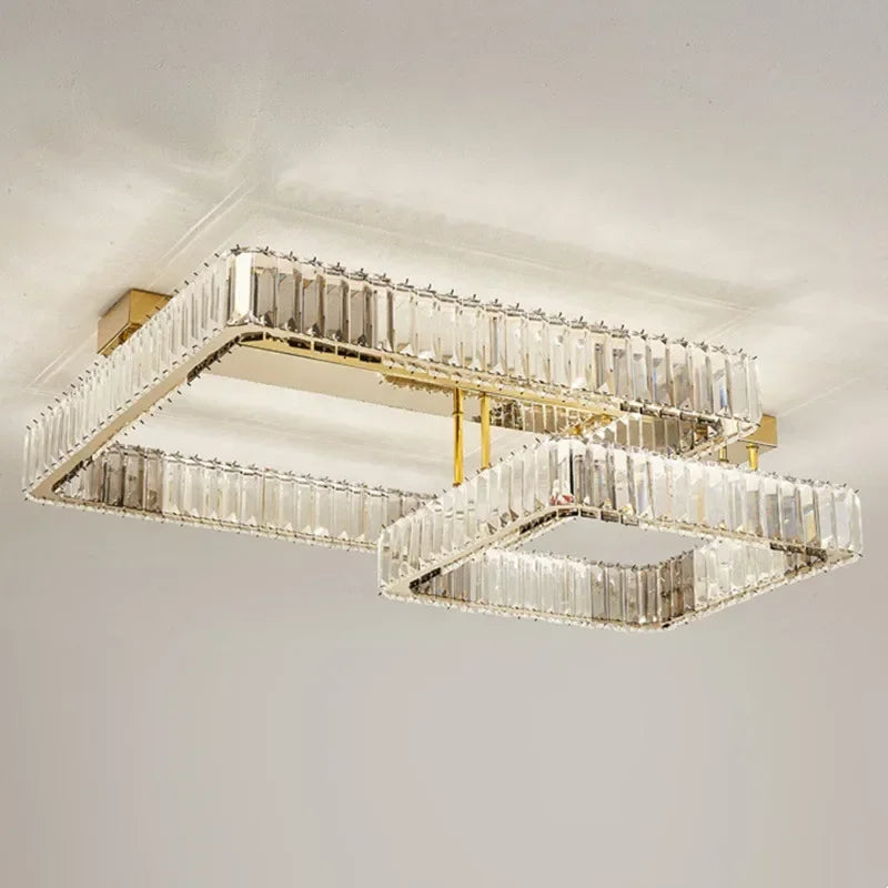 DecorBites™ Crystal Dimmable Ceiling Light - Luxury Living Room Bedroom Lamp