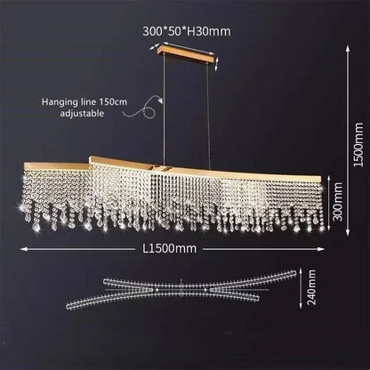 DecorBites™ Crystal Circle LED Chandelier for Luxury Living Room Décor
