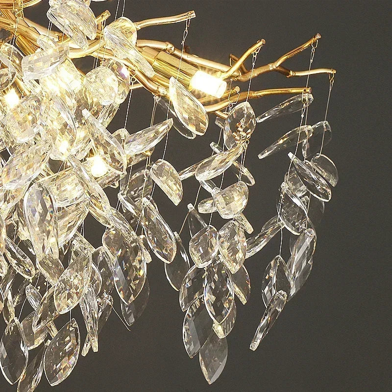 DecorBites™ Crystal Pendant Chandelier for Luxury Dining Living Room LED Lighting