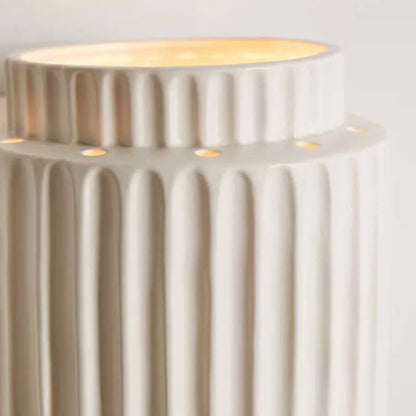 DecorBites™ Cream White Resin Wall Lamp - LED Light for Bedroom Study and Living Room