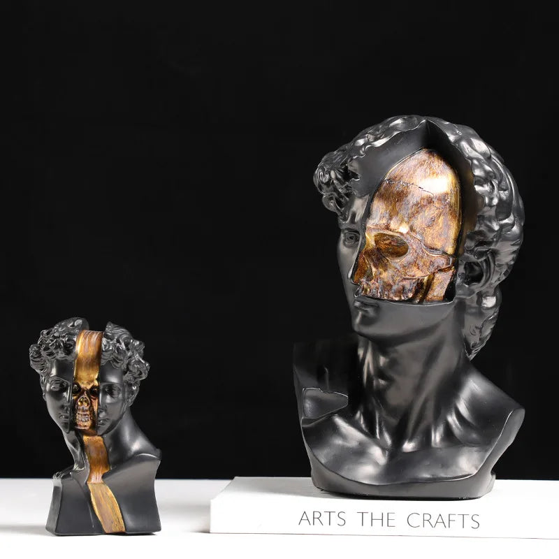 Gold Skeleton Abstract Statue