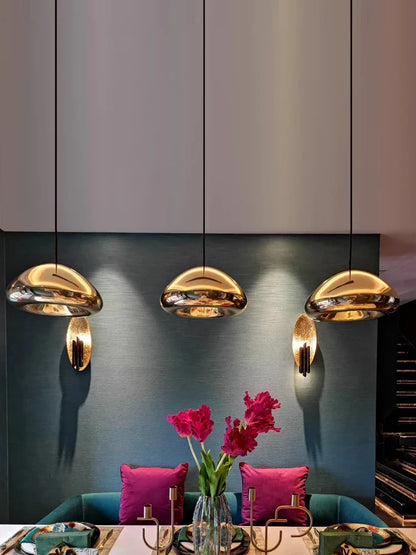 DecorBites™ Glass Gold Ceiling Pendant Lamps LED Dining Bar Kitchen Lighting Fashion Lustres