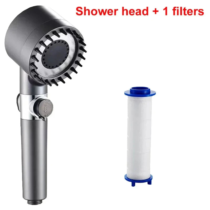 Chrome Filter Massage Showerhead
