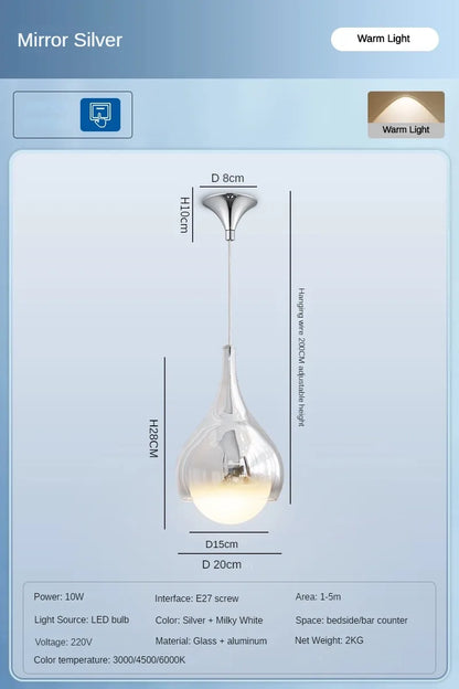 DecorBites™ LED Water Droplet Ceiling Chandelier for Home Decor Lighting