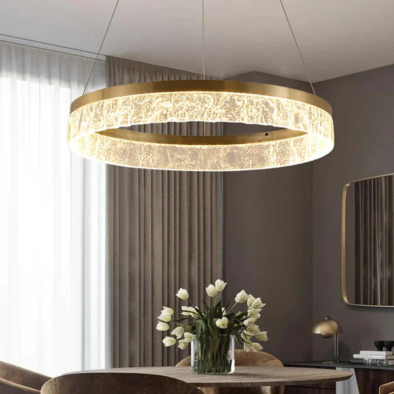 Gold LED Hotel Chandelier