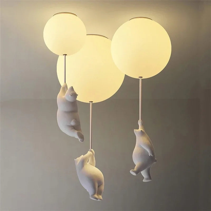 DecorBites™ Little Bear Cartoon Pendant Lamp for Kids Room Bedroom Living Room