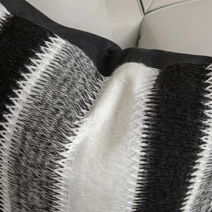DecorBites™ Knitted Crochet Cushion Cover Black Gray White Nordic Simple Luxury Pillowcase