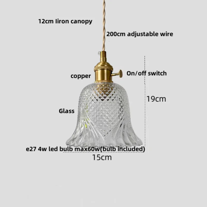 DecorBites™ Green Glass LED Hanging Pendant Lights