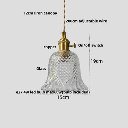 DecorBites™ Green Glass LED Hanging Pendant Lights
