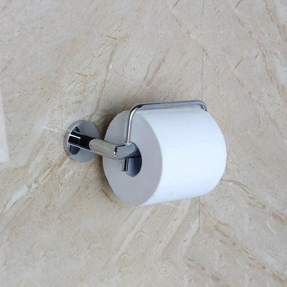 DecorBites™ Euro Silver Bathroom Paper Holder in Chrome Finish(Bit shorter version)