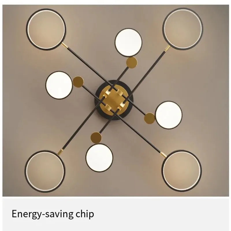 Gold Frame LED Chandelier