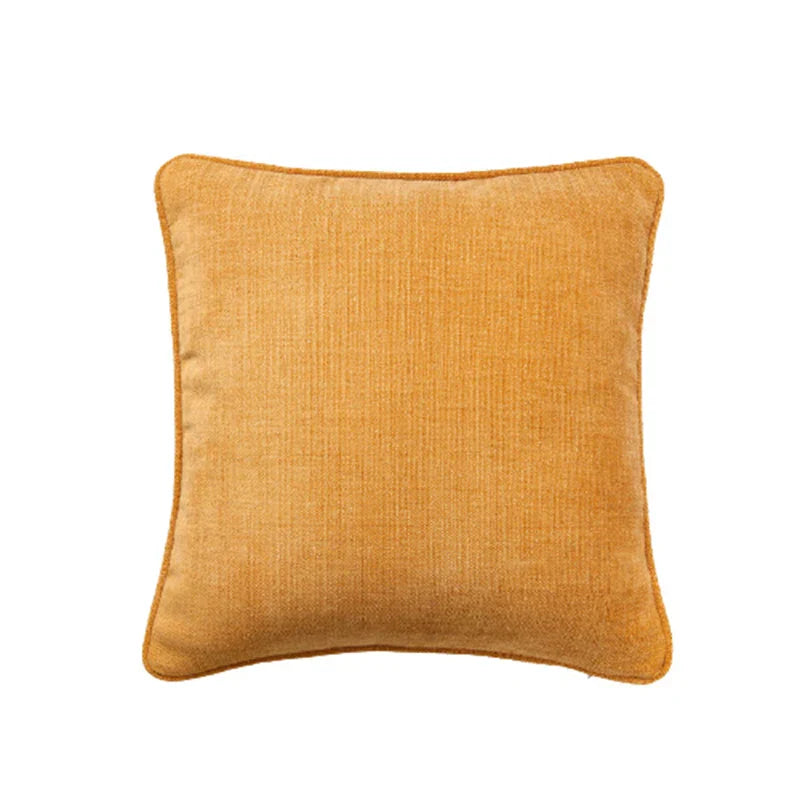 DecorBites™ Cotton Linen Peach Orange Grey Ivory Pillow Cover for Living Room Eco-friendly