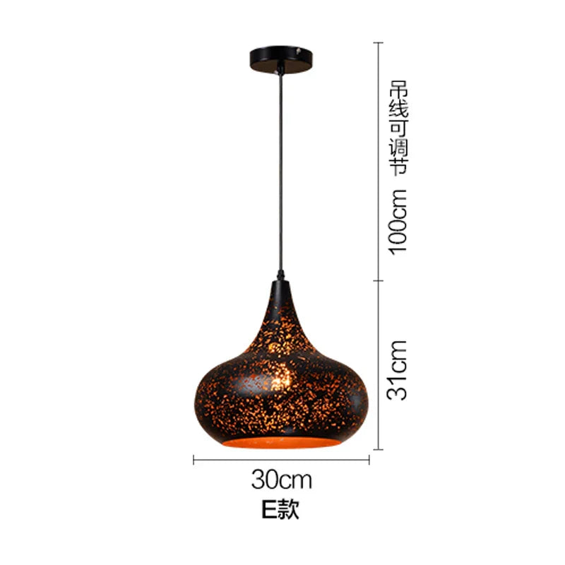 DecorBites™ Etched Wrought Iron Chandelier, Industrial Style LED Lighting Fixture