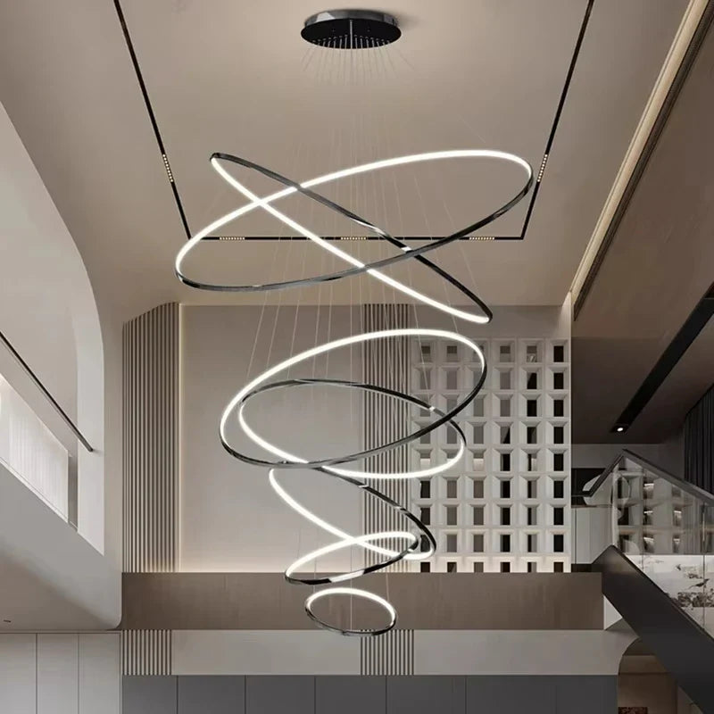 Nordic Acrylic Iron LED Pendant Light Chandelier