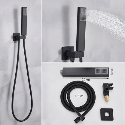 DecorBites™ Digital Display Shower Faucet Set with Rainfall Head and Bathtub Spout