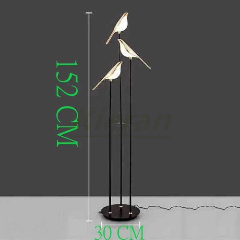 DecorBites™ Crow LED Floor Lamp - Nordic Minimalist Magpie Bird Table Light