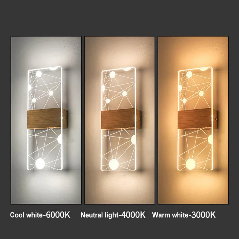 DecorBites™ Acrylic Touch Sensor LED Wall Lamp, Modern Sconces, 6W Indoor Lighting for Home Decor