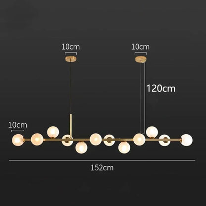 DecorBites™ Glass Ball LED Pendant Lights for Home Dining Kitchen Island Chandelier