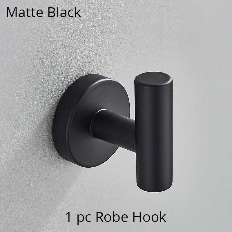 DecorBites™ Bathroom Hardware Set Shelf Paper Holder Hook Towel Rack Ring Bath Accessories