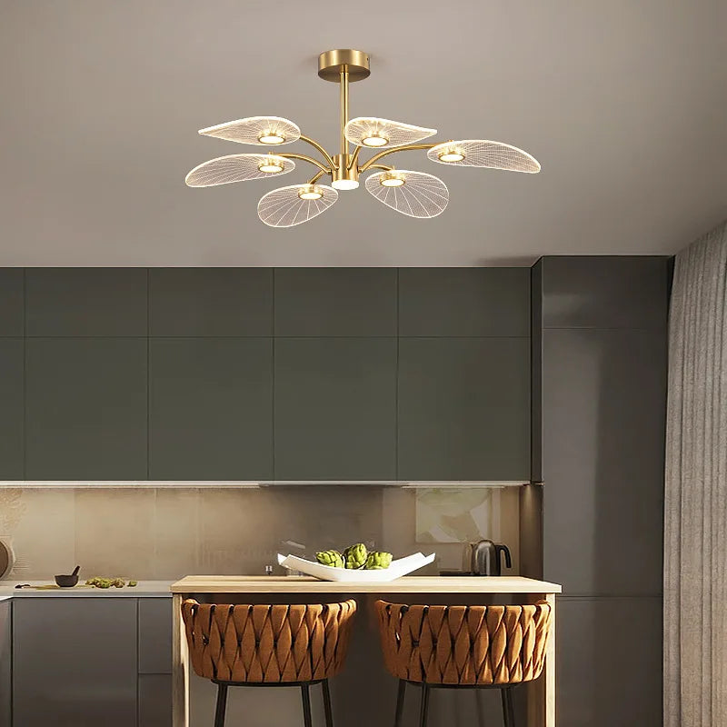 DecorBites™ Golden Art Peacock LED Chandelier for Modern Luxury Living Room Bedroom Dining Hotel