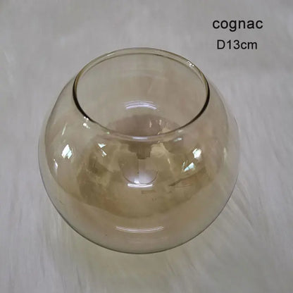 DecorBites™ Glass Shade Replacement for Magic Bean Lighting, 7cm Opening, Smoke Grey Amber Cognac