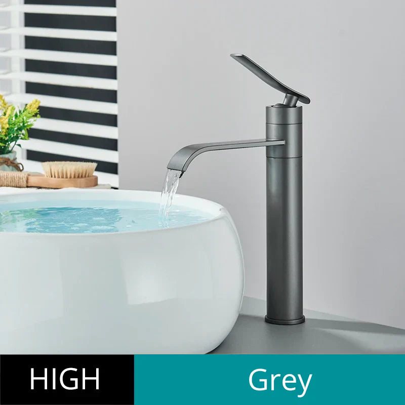 DecorBites™ Basin Faucet: Hot Cold Water Mixer Tap for Bathroom Vessel Washbasin