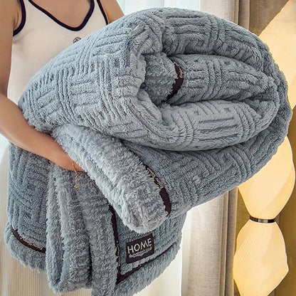 DecorBites™ Double-Layer Luxury Coral Fleece Winter Blanket