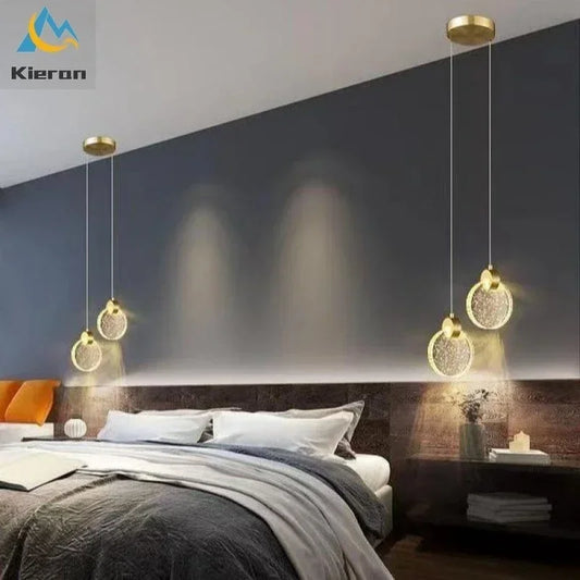 DecorBites™ Elegant Crystal LED Chandelier for Bedroom Dining Room Living Room Decoration