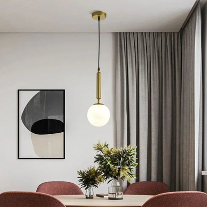 DecorBites™ Glass Ball Pendant Lights | Modern Nordic LED Hanging Lamp for Dining and Bar