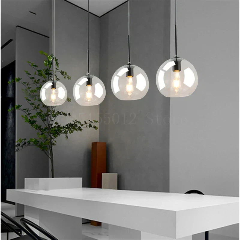 DecorBites™ Glass Ball LED Pendant Lights for Chic Home Decor and Lighting