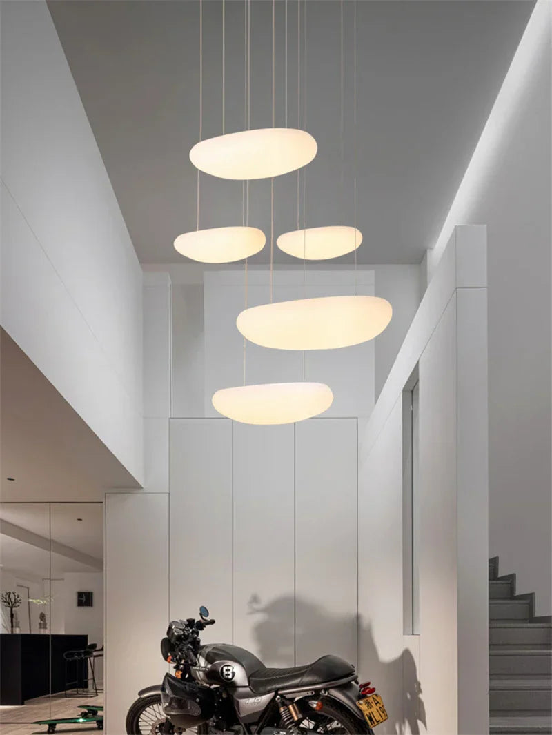 White Pebble Pendant Light