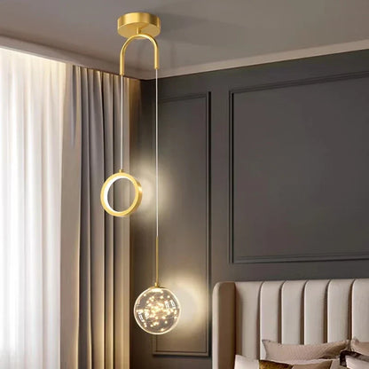 DecorBites™ Glass Starry LED Pendant Lights for Nordic Bedroom Chandelier