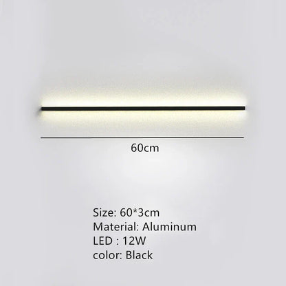 DecorBites™ LED Wall Lights Dimming Switch Black Gold White Metal Sconces Bedroom Aisle Lamp