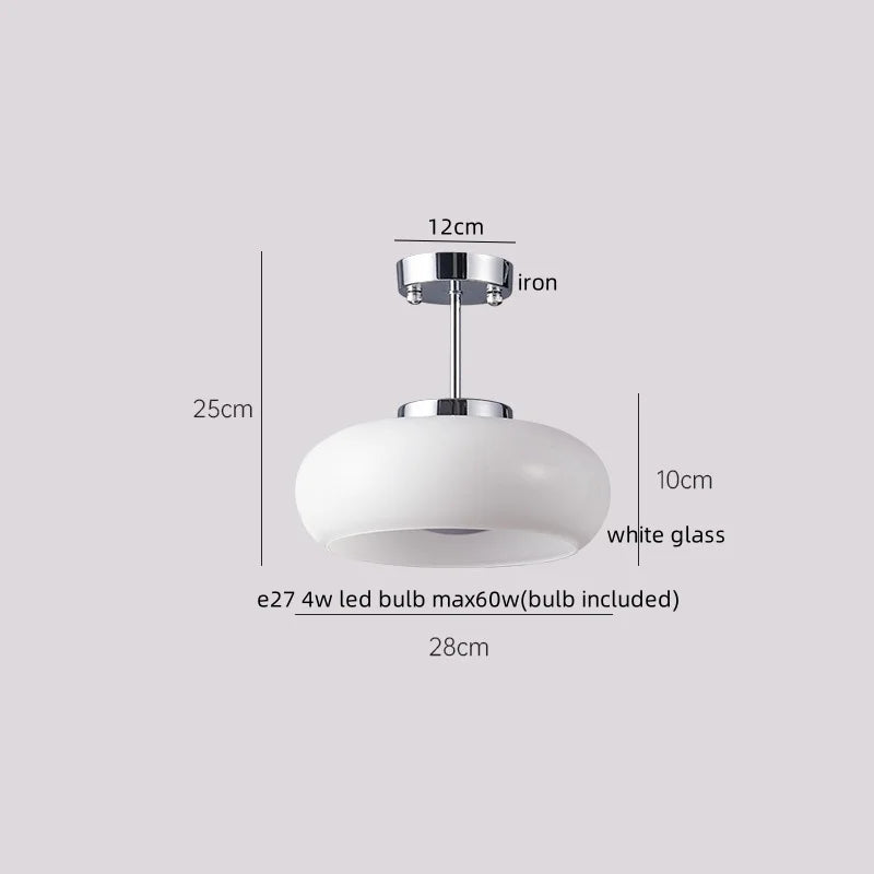DecorBites™ Cotton Shape LED Ceiling Lamp - Cream. Nordic Style, Hallway Balcony Porch Light.