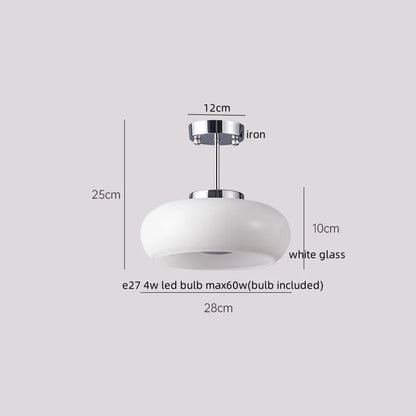 DecorBites™ Cotton Shape LED Ceiling Lamp - Cream. Nordic Style, Hallway Balcony Porch Light.