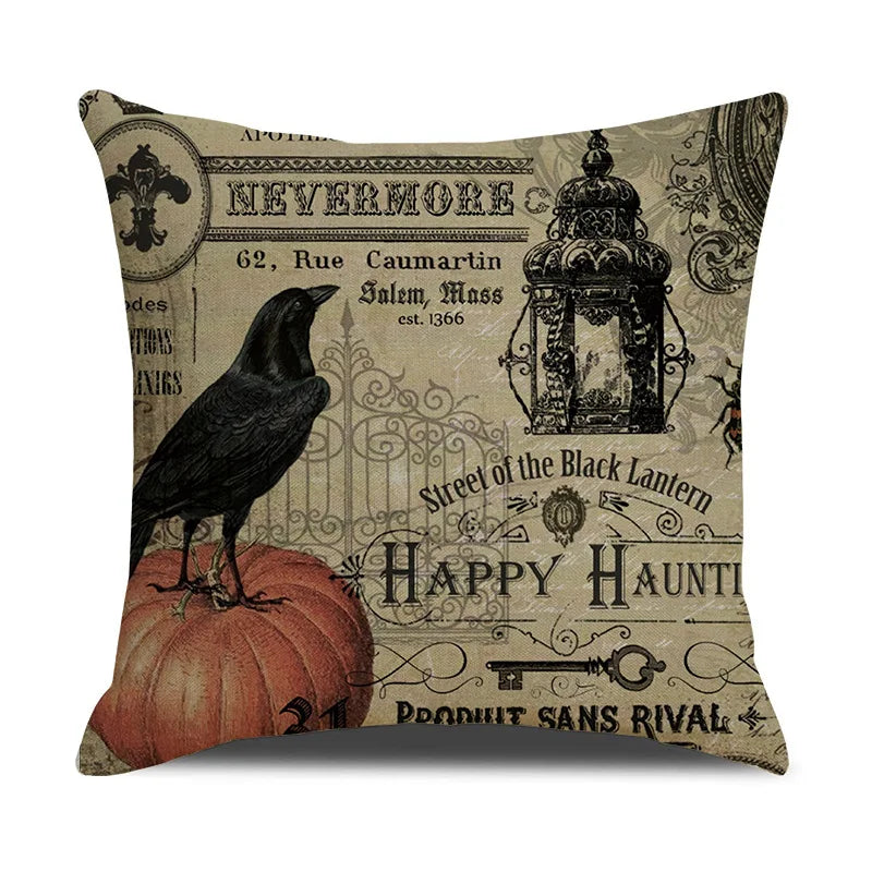Pumpkin Witch Print Pillowcase