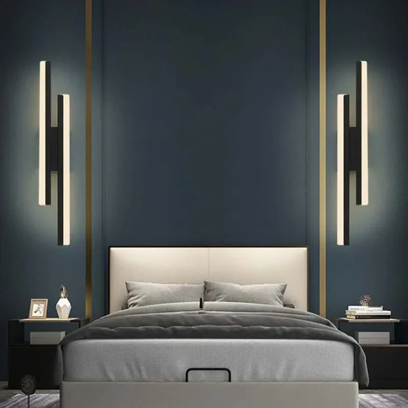 DecorBites™ Black 12W LED Wall Sconce Lamp for Bedroom & Living Room
