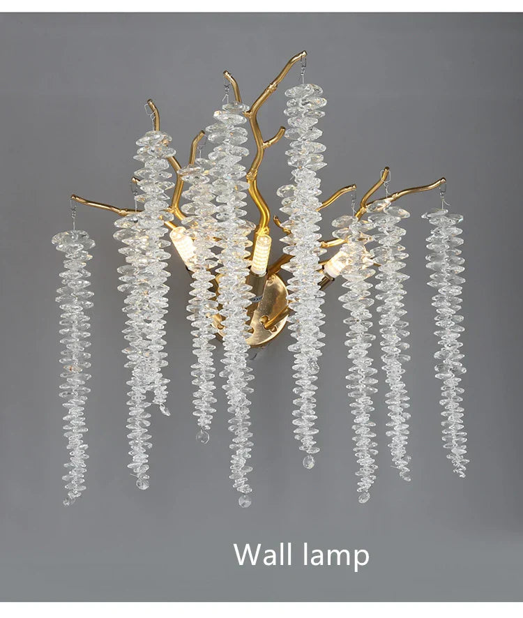 DecorBites™ Crystal Tassel Ceiling Chandelier for Luxe Living Room, Hall, and Restaurant Decor