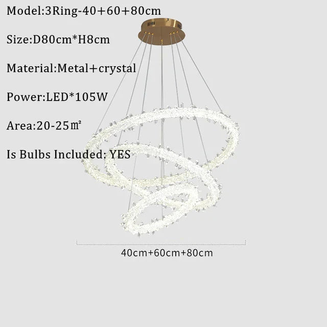 Crystal Round Chandelier Light